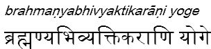 brahmanyabhivyaktikaraniyoge