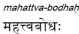 mahattvabodhah
